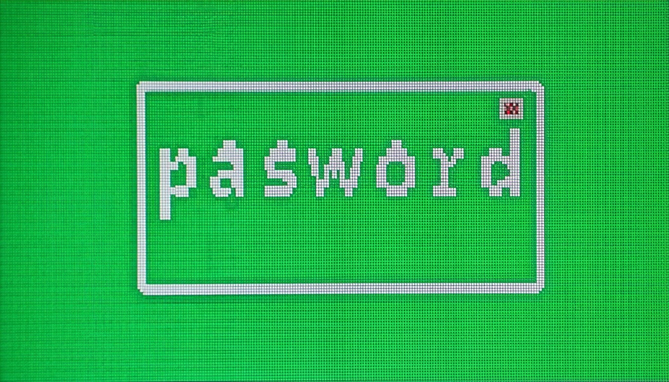 Password symbols hacker codes on a computer screen-1