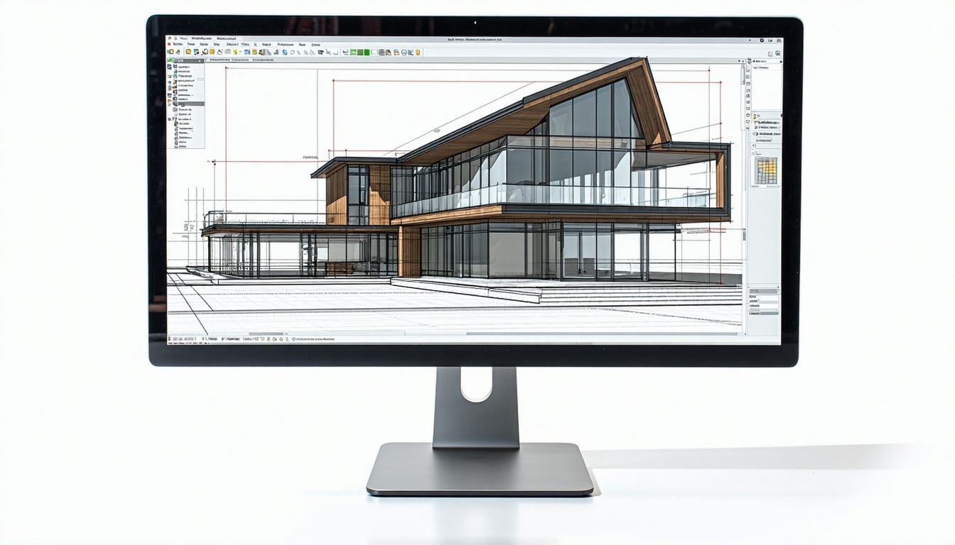 architectural graphics on a computer screen-3