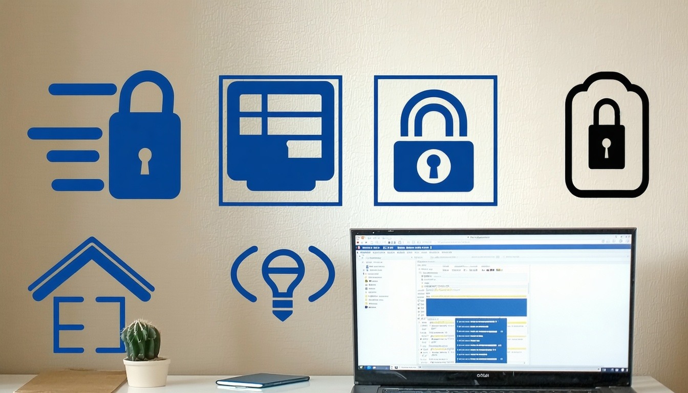 security symbols in home office-1